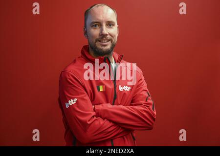 Il nuovo capitano belga della Coppa Davis Steve Darcis pone per il fotografo in una conferenza stampa che presenta due nuovi capitani per le squadre belghe della Coppa Davis e della Coppa Billie Jean King, a Bruxelles, giovedì 16 febbraio 2023. La scorsa settimana la Royal Belgian Tennis Association (KBTB) e le squadre nazionali di tennis hanno detto Arrivederci al precedente capitano, Van Herck, fino ad allora capitano sia delle squadre maschili che femminili. E' stato raggiunto un accordo con due nuovi capitani per guidare la Coppa Davis del Belgio e le squadre Billie Jean King Cup BELGA PHOTO LAURIE DIEFFEMBACQ Foto Stock