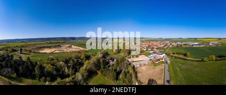 Fotografia aerea Warnstedt distretto Harz Foto Stock