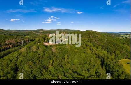 Castello di Neustadt Harz Castello di Hohnstein Harz Foto Stock