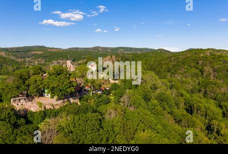 Castello di Neustadt Harz Castello di Hohnstein Harz Foto Stock