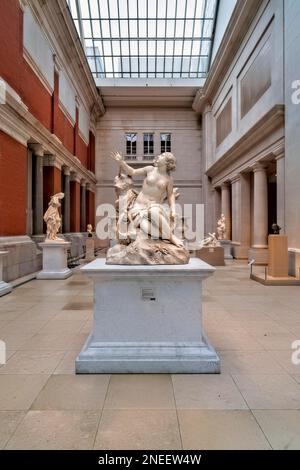 New York. Manhattan. IL Metropolitan Museum SI È RIUNITO. Ala d'arte greca e romana Foto Stock