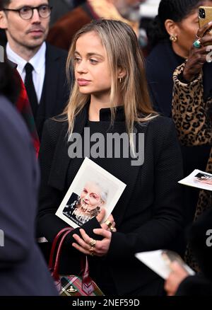 16th febbraio 2023, Londra, Regno Unito. Lady Amelia Windsor arrivo al Memorial Service per Vivienne Westwood, Southwark Cathedral, Londra. Credit: Doug Peters/EMPICS/Alamy Live News Foto Stock