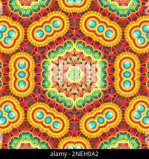 Disegno Fractal generato dal computer astratto. Un frattale è un modello senza fine. I frattali sono modelli infinitamente complessi che sono auto-simili attraverso Foto Stock