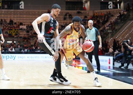 Italia. 16th Feb, 2023. VIRTUS SEGAFREDO BOLOGNA vs. UMANA REYER VENEZIA, Torino 16 Febbraio 2023, nella foto KENDRICK RAY (UMANA REYER VENEZIA) Editoriale solo uso Credit: Independent Photo Agency/Alamy Live News Foto Stock