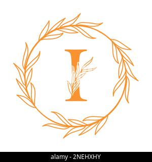 Lettera iniziale i elemento modello di progettazione del logo Illustrazione Vettoriale