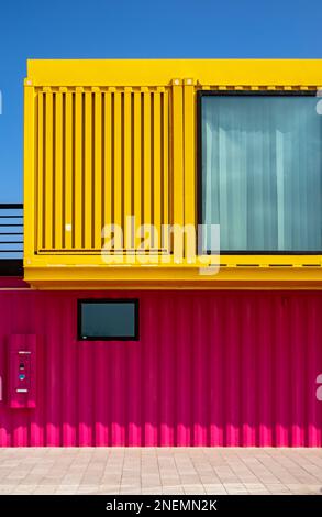 Doha Containers Yard, Box Park, Old Doha Port, Qatar Foto Stock