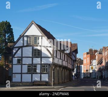 Edificio a graticcio a Tewkesbury, Gloucestershire Foto Stock