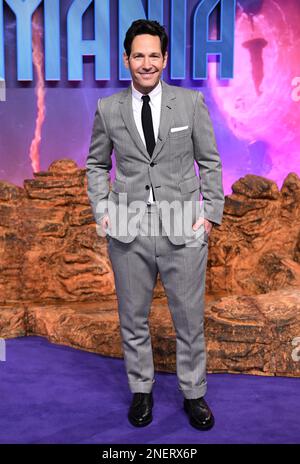 16th febbraio 2023, Londra, Regno Unito. Paul Rudd arriva all'ANT Man e al Wasp Quantumania UK Premiere, BFI IMAX, Londra. Credit: Doug Peters/EMPICS/Alamy Live News Foto Stock