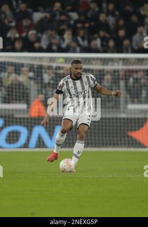 Torino, Italia. 16th Feb, 2023. Bremer di Juventus durante la UEFA Europa League, partita di calcio tra Juventus FC e FC Nantes il 16 febbraio 2023 allo stadio Allianz di Torino. Photo Ndrerim Kaceli Credit: Independent Photo Agency/Alamy Live News Foto Stock