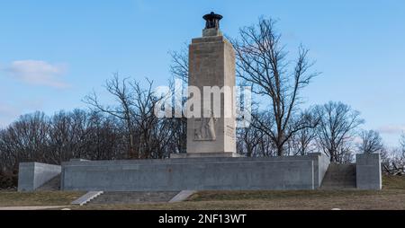 L'Eternal Light Peace Memorial nel Gettysburg National Military Park di Gettysburg, Pennsylvania, Stati Uniti Foto Stock