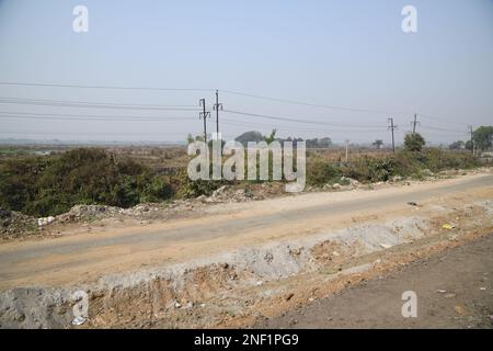 Tata Nano terra polemica. Singur, Hooghly, Bengala Occidentale, India. Foto Stock