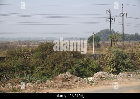 Tata Nano terra polemica. Singur, Hooghly, Bengala Occidentale, India. Foto Stock