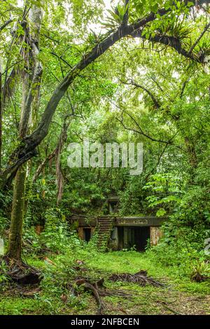 Rovine del tosaerba a batteria, una batteria di artiglieria costiera degli Stati Uniti costruita per difendere l'ingresso Atlantico al canale di Panama. Costruito tra il 1912-1916 e ospitato Foto Stock