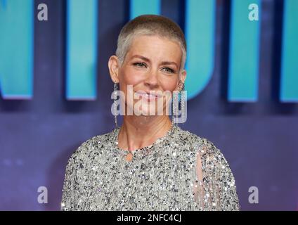 Evangeline Lilly partecipa allo screening di gala britannico 'ANT-Man and the Wasp: Quantumania' al BFI IMAX Waterloo di Londra, Inghilterra. Foto Stock