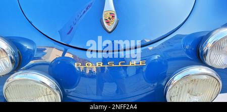 Stemma Porsche auto, mascotte auto, ornamento cofano, ornamento cofano, tappo radiatore, mascotte per motori, emblema per auto, Foto Stock