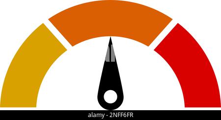 Icona del tachimetro dal design piatto. Vettore modificabile. Illustrazione Vettoriale