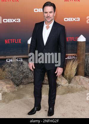 Westwood, Stati Uniti. 16th Feb, 2023. WESTWOOD, LOS ANGELES, CALIFORNIA, USA - 16 FEBBRAIO: Charles Esten arriva alla Los Angeles Premiere della stagione 3 delle "Outer Banks" di Netflix, tenutasi al Regency Village Theatre il 16 febbraio 2023 a Westwood, Los Angeles, California, Stati Uniti. (Foto di Xavier Collin/Image Press Agency) Credit: Image Press Agency/Alamy Live News Foto Stock