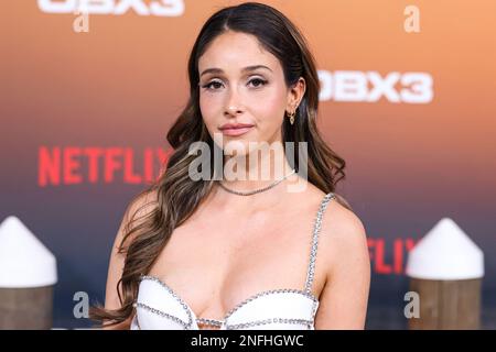 Westwood, Stati Uniti. 16th Feb, 2023. WESTWOOD, LOS ANGELES, CALIFORNIA, USA - 16 FEBBRAIO: Jami Alix arriva alla prima di Los Angeles della stagione 3 delle "Outer Banks" di Netflix che si tiene al Regency Village Theatre il 16 febbraio 2023 a Westwood, Los Angeles, California, Stati Uniti. (Foto di Xavier Collin/Image Press Agency) Credit: Image Press Agency/Alamy Live News Foto Stock