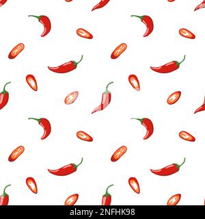 Peperoncino rosso caldo Illustrazione Vettoriale