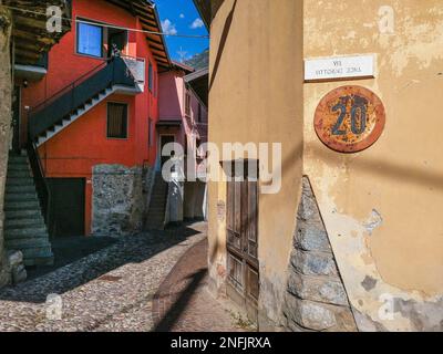 Italia. Capo di Ponte. limite di velocità Foto Stock