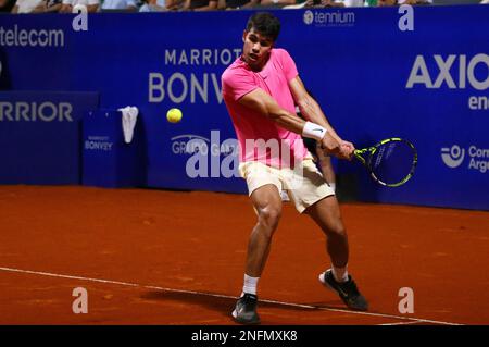 Carlos Alcaráz Tenista Español en el ATP de Buenos Aires Foto Stock