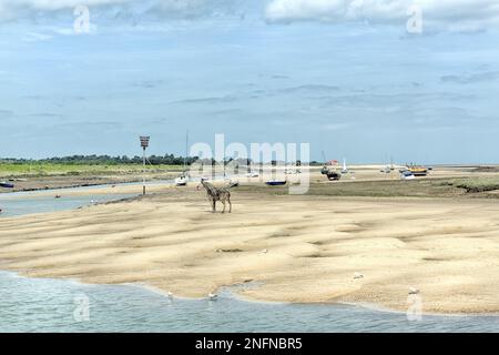 Opera d'arte a Wells Next the Sea, Norfolk, Inghilterra Foto Stock