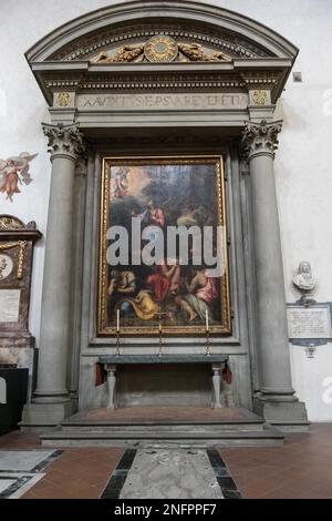 FIRENZE, TOSCANA/ITALIA - OTTOBRE 19 : Andrea del Minga dipinto di preghiera di Cristo nel giardino del Getsemani nella Chiesa di Santa Croce a Firenze Foto Stock