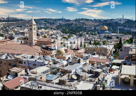 Gerusalemme in Israele. Scenic belvedere sulla città vecchia Foto Stock