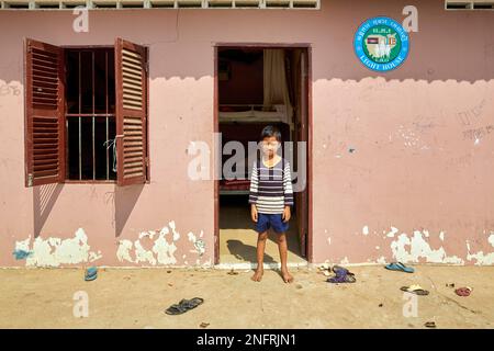 Bambini alla Light House Orphanage a Phnom Penh Cambogia Foto Stock