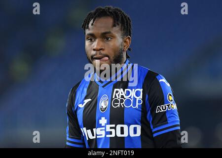 Roma, Lazio. 11th Feb, 2023. Ademola Lookman di Atalanta durante la Serie Una partita tra SS Lazio e Atalanta allo stadio Olimpico di Roma, 11st febbraio 2023. (Foto di credito AllShotLive/Sipa USA) Credit: Sipa USA/Alamy Live News Foto Stock