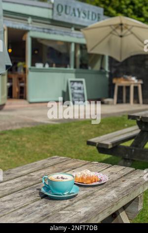 Lawrenny, caffè vicino ai boschi nel Pembrokeshire Foto Stock