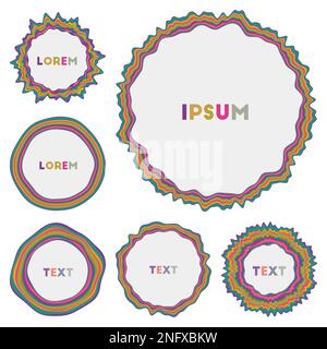 Forme astratte arrotondate colorate. Sfondi circolari sorprendenti. Bella illustrazione vettoriale. Illustrazione Vettoriale