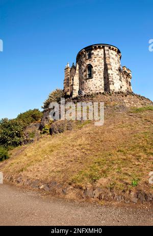 Old Observatory House sulla cima di Calton Hill di Edimburgo, con viste mozzafiato sulla città. Foto Stock