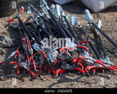 Spazzatura raccolta jena saaleputz honorary pulizia volontaria città Foto Stock