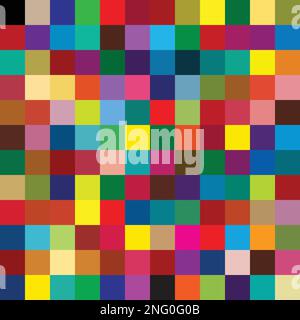 Sfondo di quadrati colorati; molti quadrati colorati imposto insieme; Illustrazione Vettoriale