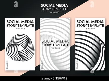 Modello di storia per i social media: Design modificabile della copertina della storia per le aziende Illustrazione Vettoriale