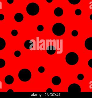 Vettore senza giunture con sfondo rosso e macchie nere, vettore Illustrazione Vettoriale