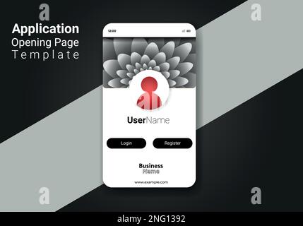 Modello di landing page. Home page per la progettazione di app. Progettazione vettoriale della pagina UI. Illustrazione Vettoriale