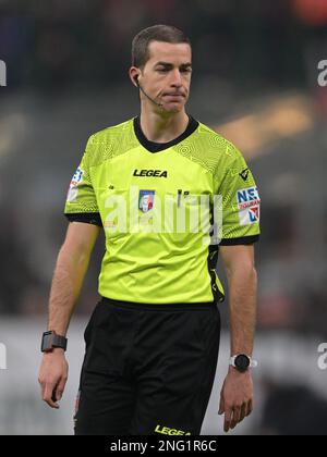 Waalwijk, Paesi Bassi. 17th Feb, 2023. MILANO - Referee Giovanni Ayroldi di Molfetta durante la serie italiana Una partita tra AC Milan e Torino FC allo stadio San Siro il 10 febbraio 2023 a Milano. AP | Dutch Height | Gerrit van Cologne Credit: ANP/Alamy Live News Foto Stock