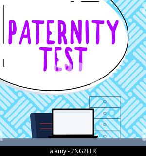 Ispirazione che mostra segno Paternity Test. Business Approach un test di DNA per determinare se un dato uomo è il padre biologico Foto Stock