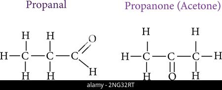 Un esempio di isomerismo funzionale , immagine vettoriale Illustrazione Vettoriale