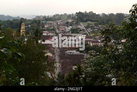 Vista sul Salento. Dipartimento di Quindio. Colombia Foto Stock