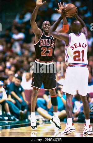 Pallacanestro NBA Michael Jordan, Chicago Bulls nel 1995. Foto Stock