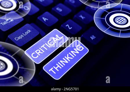 Ispirazione che mostra il pensiero critico segno. Sequenza di fasi di un progetto che richiede il tempo più lungo Foto Stock