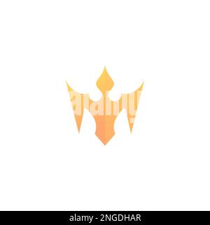 Logo M Crown. Icona della corona Illustrazione Vettoriale