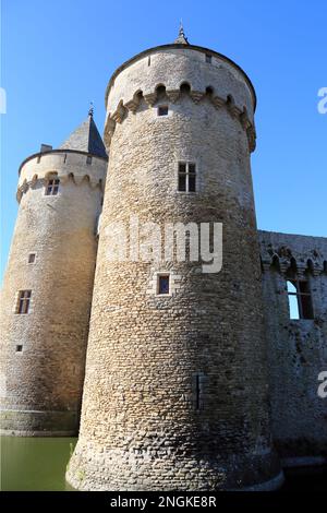 Castello di Suscinio (Chateau de Suscinio), Domaine de Suscinio, Route de Duc Jean V, Suscinio, Morbihan, Bretagna, Francia Foto Stock