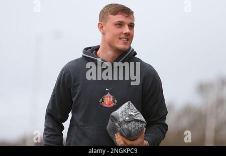 Daniel Ballard di Sunderland durante la partita del campionato Sky Bet tra Sunderland e Reading allo Stadio di luce di Sunderland sabato 11th febbraio 2023. (Foto: Michael driver | NOTIZIE MI) Credit: NOTIZIE MI & Sport /Alamy Live News Foto Stock