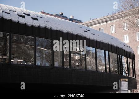 Streetviews nel centro di Tampere, Finlandia Foto Stock