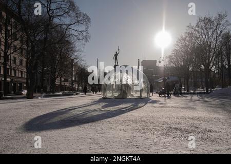 Streetviews nel centro di Tampere, Finlandia Foto Stock