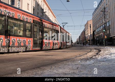 Streetviews nel centro di Tampere, Finlandia Foto Stock